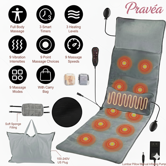 Pravéa  Two-in-One Relief Mat: Soothe Cramps & Melt Muscle Tension